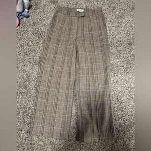 Women’s Tan Plaid Dress Pants
